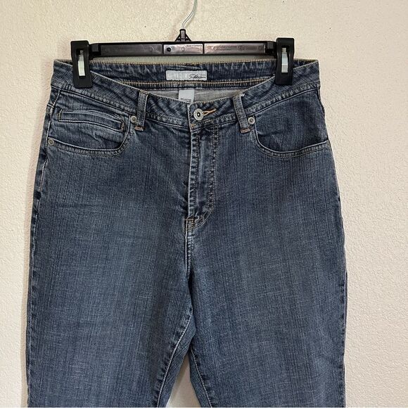 Chico's Jeans Womens Size 1 Platinum Denim Straight Leg Medium Wash Stretch - Picture 4 of 6